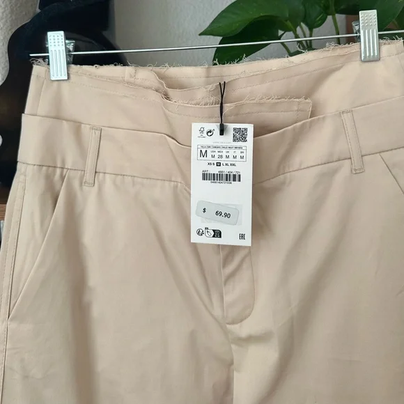 🧄 NWT Zara Belted Garbardine Pants 🧄 - Picture 5 of 10
